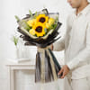 Shop Vibrant Sunflowers & Yellow Roses Bouquet