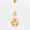 Shop Vibrant Yellow Meena And Beads Bhaiya Bhabhi Rakhi