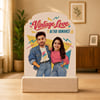 Vintage Love Personalized Couples Caricature Stand