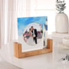 Gift We Said Yes Personalized Acrylic Frame With Wooden Base