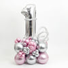 Whimsical Pink & Silver Celebration Balloon Bouquet