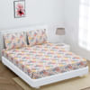 White Aztec Print Double Bedsheet Online