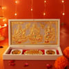 Gift White Laxmi Ganesh Saraswati Charan Paduka Box