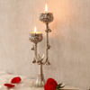 Buy White Metal Decorative Traditional Candle Stand