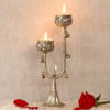 White Metal Decorative Traditional Candle Stand Online