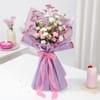 White & Pink Carnations Bouquet