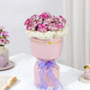 Gift White & Purple Carnation Bouquet