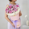 Shop White & Purple Carnation Bouquet