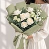Shop White Roses and Chocolate Heaven Cake Combo