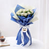 Gift White Roses Bouquet for Father's Day