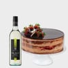 White Wine And Cake Combo For Valentine's Day