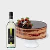 White Wine & Choco Strawberry Cake For Christmas Online
