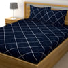 Buy Window Pane Checks Printed Double Bedsheet