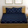 Window Pane Checks Printed Double Bedsheet