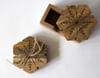 Gift Wooden Coasters - Flower Carved - Set Of 4