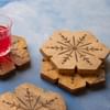 Wooden Coasters - Flower Carved - Set Of 4 Online