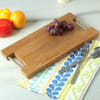 Gift Wooden Platter with Brass Handles