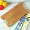 Buy Wooden Platter with Brass Handles