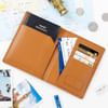Shop World Compass Personalized Leather Travel Combo - Tan