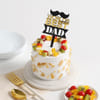 Gift World's Best Dad Exotic Fruit Fusion Cake