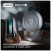 Gift Xech Rechargeable Fan with Swing and Night Light for Home and Office
