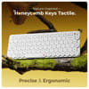Gift Xech Wireless Keyboard with Honeycomb Keys and Rechargeable Battery