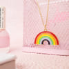Y2K Charm Pendant Gold Necklace - Rainbow - Single Piece Online