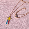 Gift Y2K Charm Pendant Necklace - Rainbow Star - Single Piece