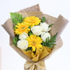 Gift Yellow Blooms Bouquet with Pineapple Cake