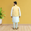 Buy Yellow Jacquard Bandi Jacket