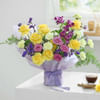 Gift Yellow Roses and Purple Alstroemeria Bloom Box