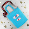 You Complete Me - Personalized Canvas Tote Bag With Sling - Pop Blue