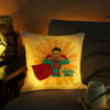 You're My Hero Bro LED Satin Cushion Online