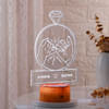 Gift Yours Forever Personalized LED Lamp - Wooden Finish Base