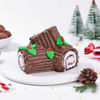 Gift Yule Log Christmas Cake