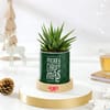 Zebra Succulent Christmas Keepsake