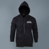 Zero Degree Zippered Hooded Sweatshirt (Black)