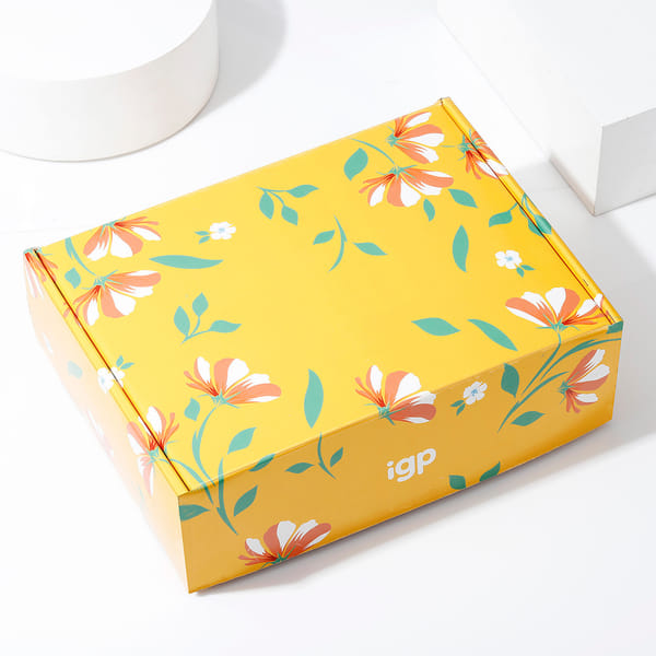 1 kg Yellow Floral Eco friendly Box