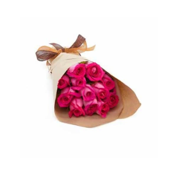 10 Pink Roses Bouquet
