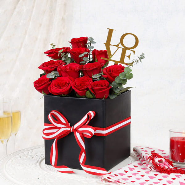 14 Red Roses Valentine's Day Box Arrangement