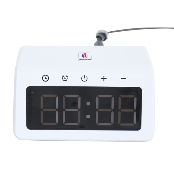 15W Wireless Charging Desk Clock with Night Light