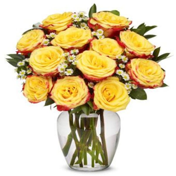 24 Yellow Roses Arrangement