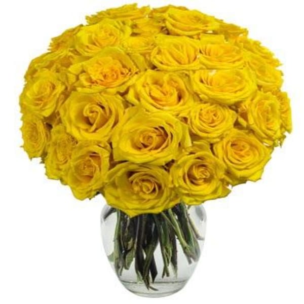 24 Yellow Roses Arrangement