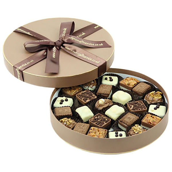 25 BELGIAN CHOCOLATES ROUND BOX