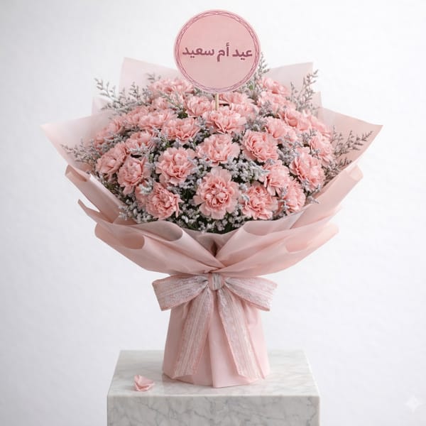 35 Pink Carnation Bouquet For Mother's Day