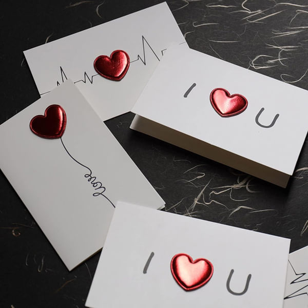 3D Love Card - Assorted - Set Of 12
