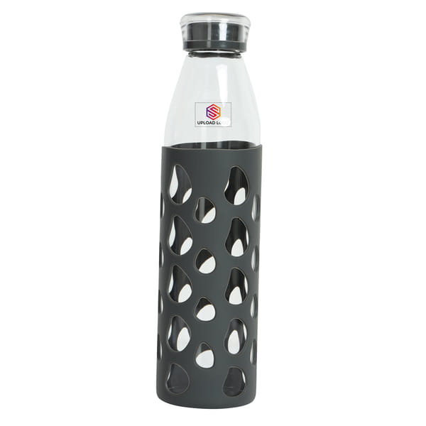 750 ml Borosilicate Glass Water Bottle with Silicone Grip