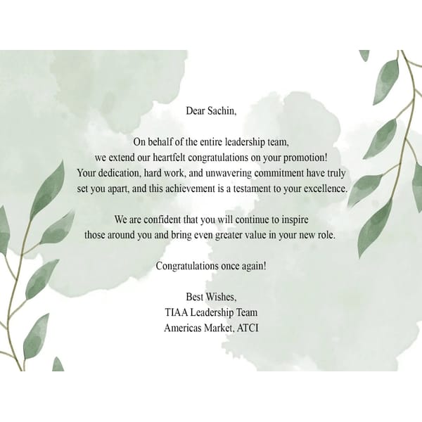 Accenture Solutions Private Limited Greeting Card