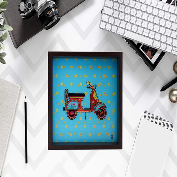 Acrylic Printed Leather Enclosed Serving Tray