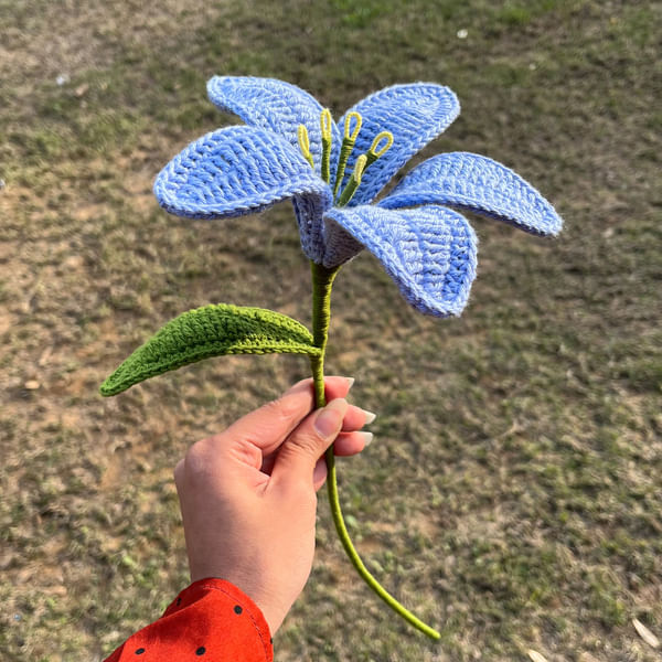 Adorable Handmade Crochet Lily - Single Piece